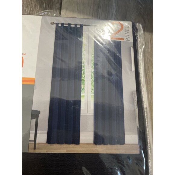 PAIRS TO GO Montana Modern Decorative Tab Top Window Curtains   2panels 60 X63in - Picture 4 of 8